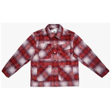 EPTM Mohair Chore Button Up Jacket "Red"