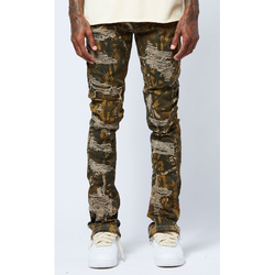 AJENDA Jay Distressed Stacked Jeans "Real Tree"