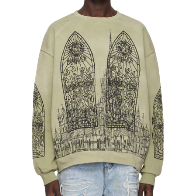 Who Decides War Cathedral Sweatshirt "Green"