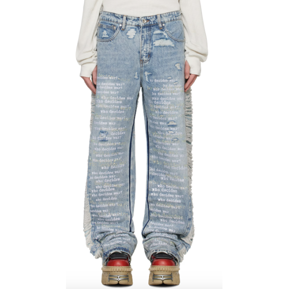 Who Decides War Ultra Flare Scripture Jeans "Blue"