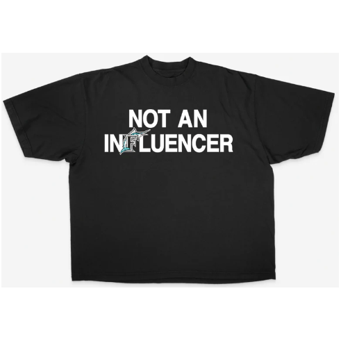 Not An Influencer Marlins Tee “Black"