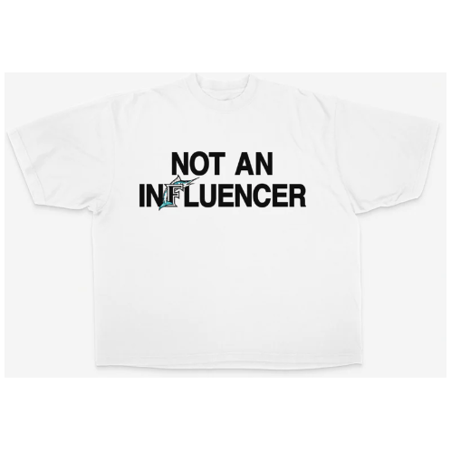 Not An Influencer Marlins Tee “White"