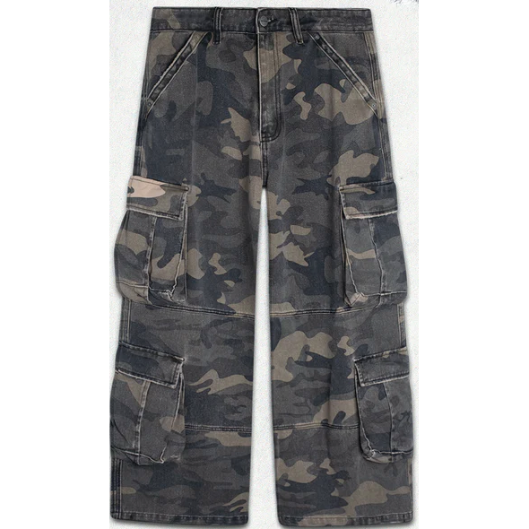 VAGUE Studios Camo Cargo Pants