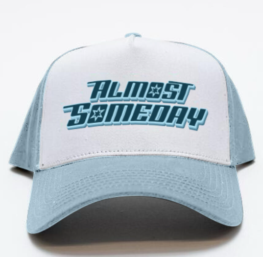 Almost Someday St. Valentine Trucker Hat "Baby Blue"