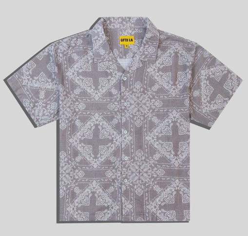 GFTD LA Paisley Button Up Shirt "Beige"