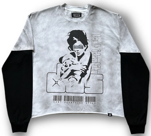 DOS ATL Lost Identity Double Layer L/S Tee "Smoke Wash"