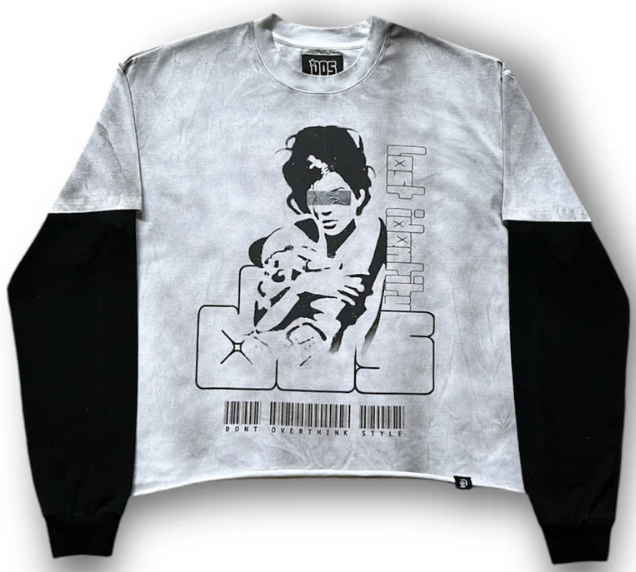 DOS ATL Lost Identity Double Layer L/S Tee "Smoke Wash"