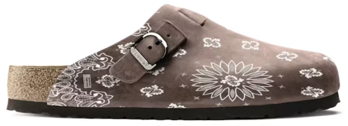 Bravest Studios Paisley Suede Clog "Chocolate"