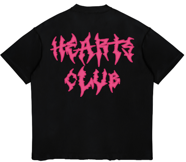 Lonely Hearts Club Cropped Rhinestone Pink Tee