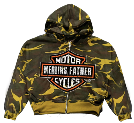 Merlins Father Moto Camo Hoodie