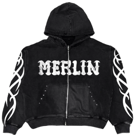 Merlin's Father Flame Zip Up Hoodie