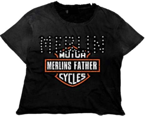 Merlins Father Moto Tee "Black"