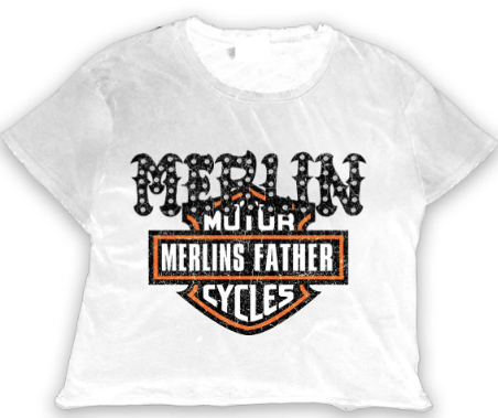 Merlins Father Moto Tee "White"
