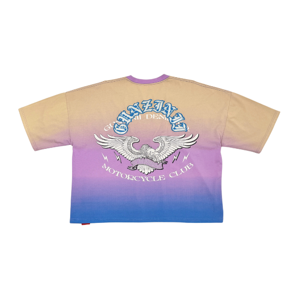Gunzinii Cropped Eagle Tee "Tan/Purple"