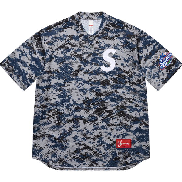 Supreme S Logo Baseball Jersey "Digi Camo"