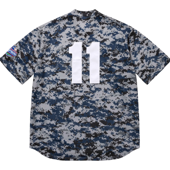 Supreme S Logo Baseball Jersey "Digi Camo"