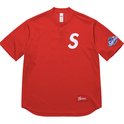 Supreme S Logo Baseball Jersey "Red"