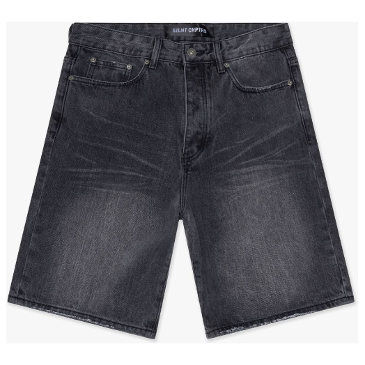 Silent Chapters Jean Shorts "Grey Wash"