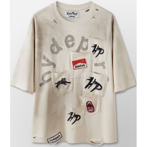 Hyde Park Pocket Everywhere Tee "Cream"