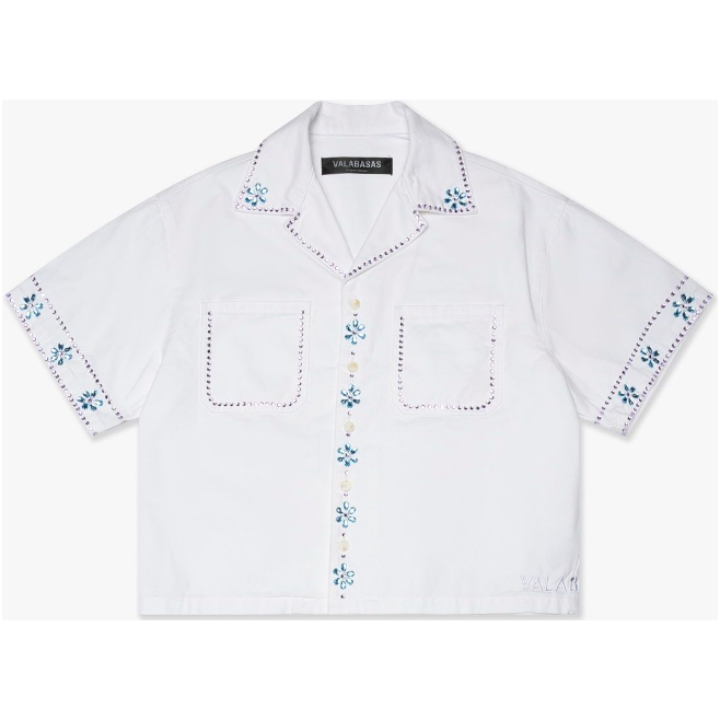 Valabasas Under Pressure Button Up Tee "White"