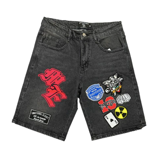 Mixed Emotion Danger Patch Shorts