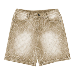 Almost Someday Gemstone Jean Shorts "Tan Wash"
