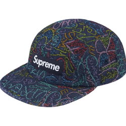 Supreme Handwriting Denim Camp Hat "Multi"