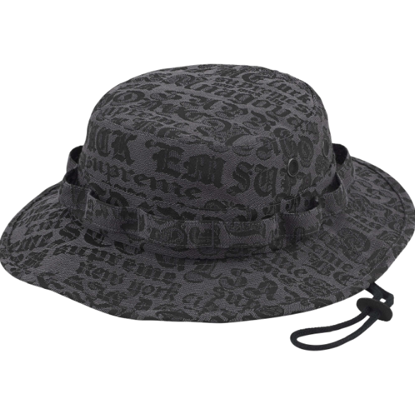 Supreme Cities Jacquard Bucket Hat "Black"