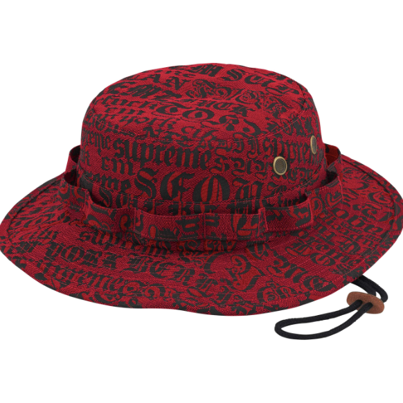 Supreme Cities Jacquard Bucket Hat "Red"