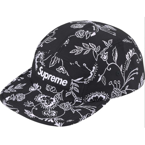 Supreme Floral Jacquard Camp Hat "Black"