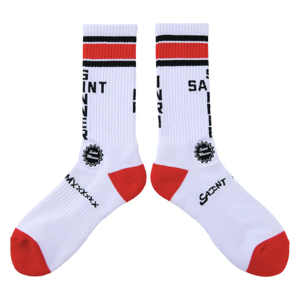 Saint Sinner Socks "Red"