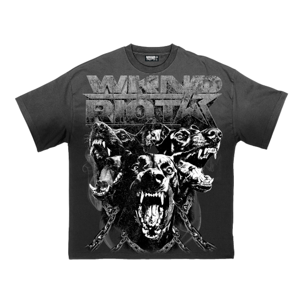 WKNDRIOT Doberman Tee "Faded Black"
