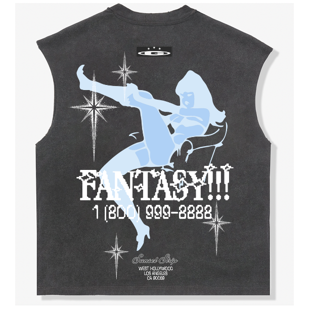 Gala Original Fantasy Cutoff Tee "Washed Black"