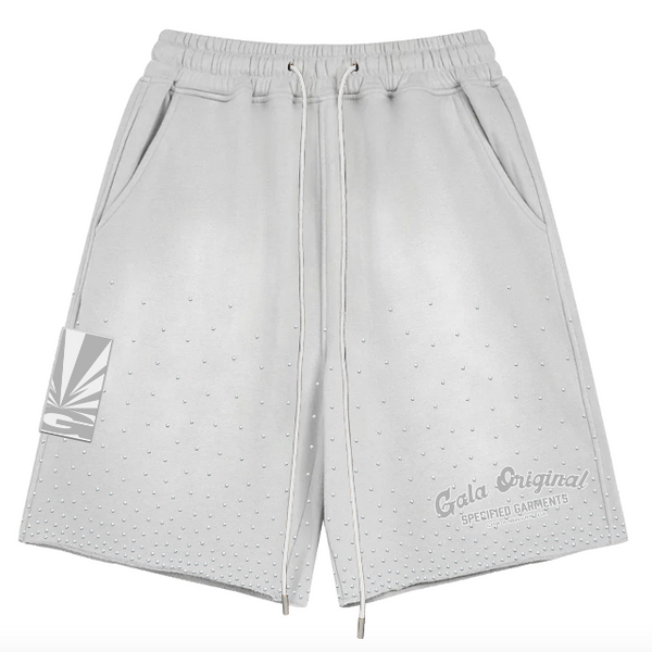Gala Original Rhinestone Terry Shorts "Washed Lt Grey"