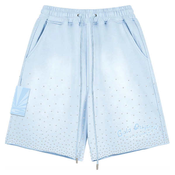 Gala Original Rhinestone Terry Shorts "Washed Sky Blue"