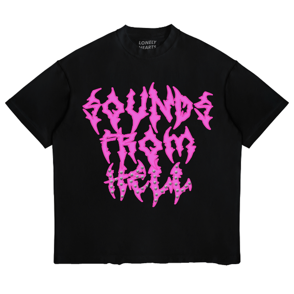 Lonely Hearts Club Sounds From Hell Tee "Pink/Black"