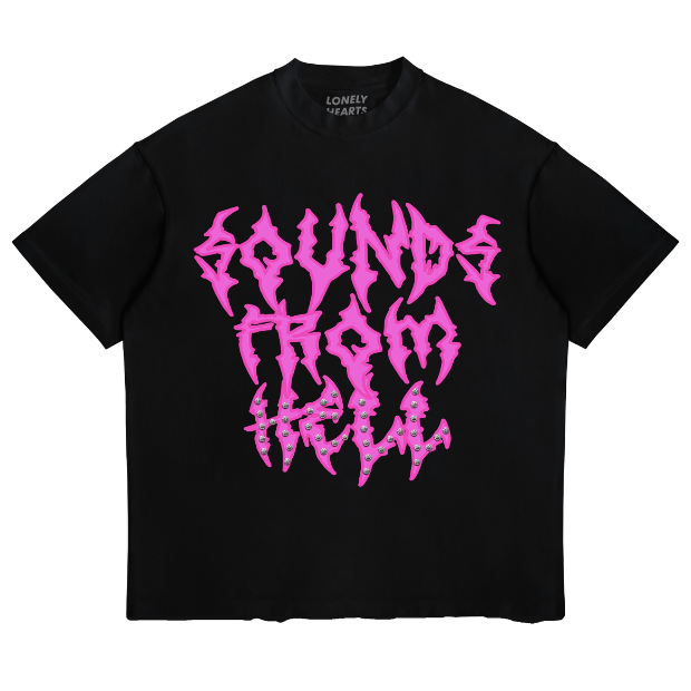 Lonely Hearts Club Sounds From Hell Tee "Pink/Black"