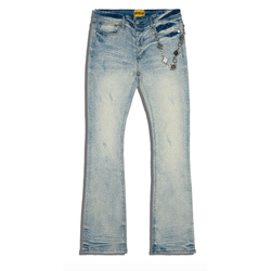 GFTD LA Shine Flare Jeans "Lt Blue"