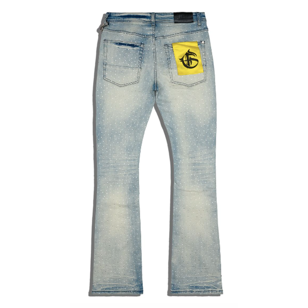 GFTD LA Shine Flare Jeans "Lt Blue"