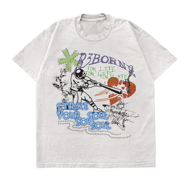 R3BORN Soul Strike Tee "White"