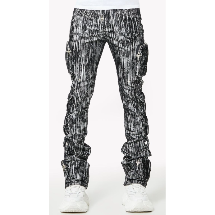 Guapi Cargo Denim Jeans "Iron Grey"