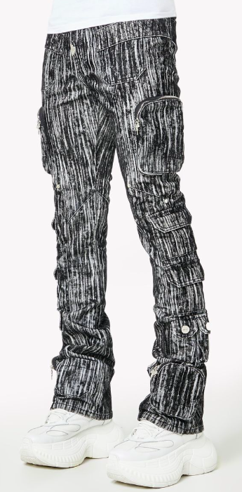 Guapi Cargo Denim Jeans "Iron Grey"