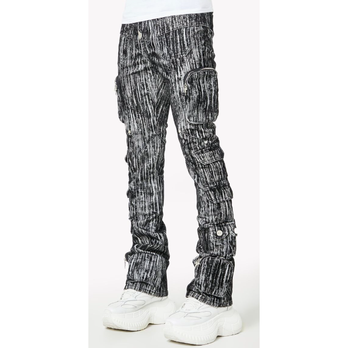 Guapi Cargo Denim Jeans "Iron Grey"