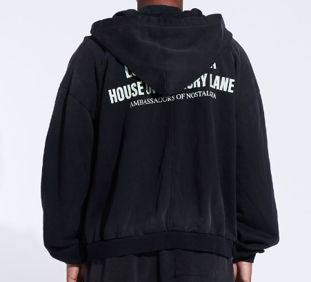 Memory Lane Flame Zip Up Jacket "Black"