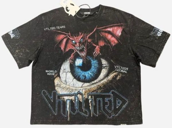 VTILTED Tears Tee "Black Wash"