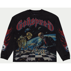Godspeed Checkmate L/S Tee "Black Wash"