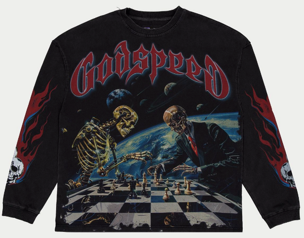 Godspeed Checkmate L/S Tee "Black Wash"