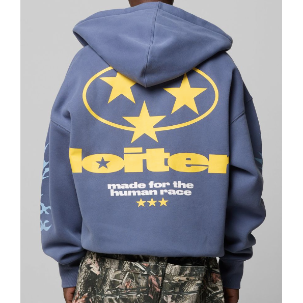 Loiter Solar Zip Hoodie "Blue"