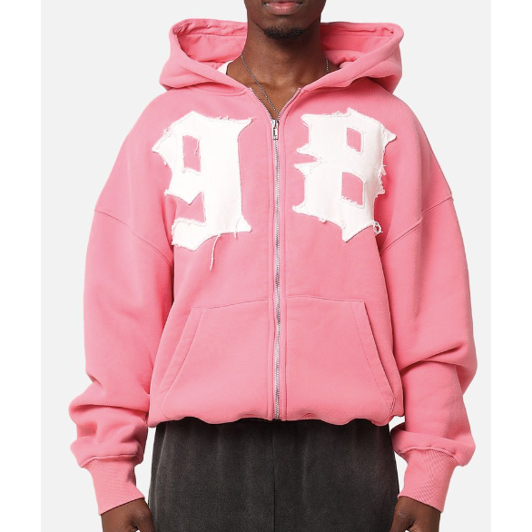 Loiter Star Child Zip Hoodie "Pink"