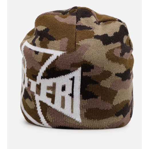 Loiter Motor Skull Knit Beanie "Woodland Camo"